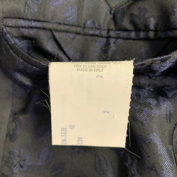 BILLIONAIRE ITALIAN COUTURE Size 38 Black Cotton Silk Shawl Collar Sport Coat - Picture 9 of 9